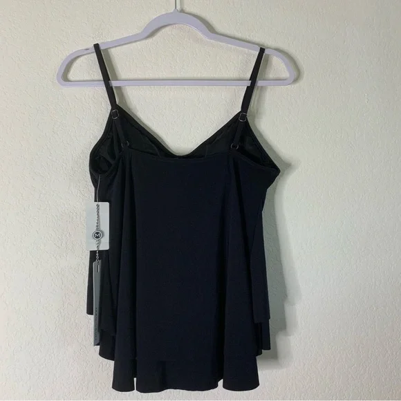 Magicsuit Womens black Jolene layered Tankini swim top 8 NWT